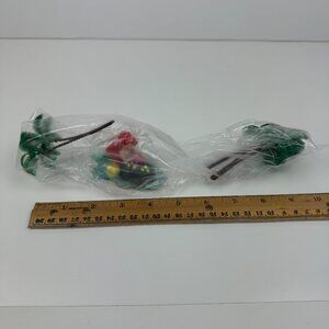 Sealed Vtg 90s Little Mermaid Flounder Applause‎ Cake Topper Figurine Palm Trees